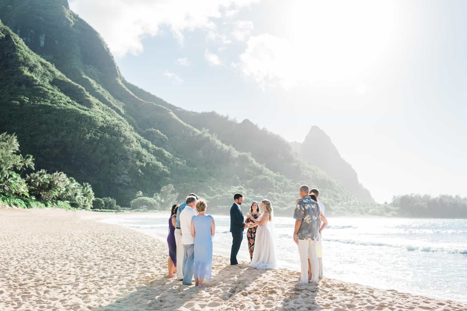 Kauai Elopement Photographer - Tunnels Beach Wedding