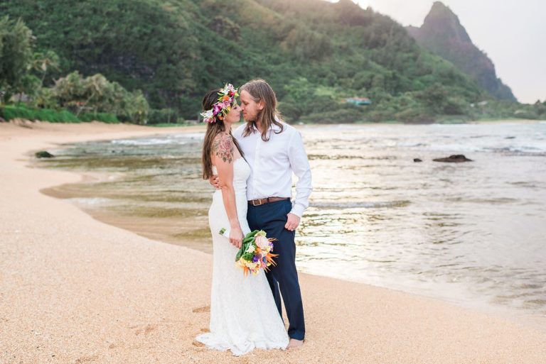Kauai Wedding Photographer Tunnels Beach Elopement