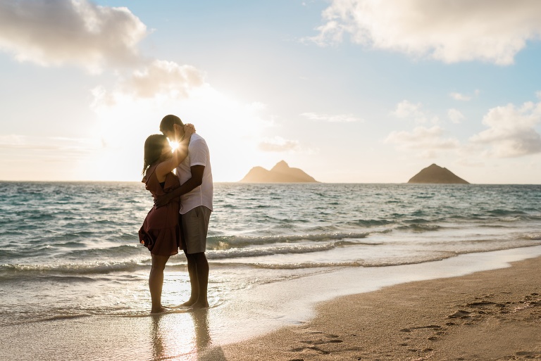 Maria Lanikai Beach Engagement Photography On Oahu