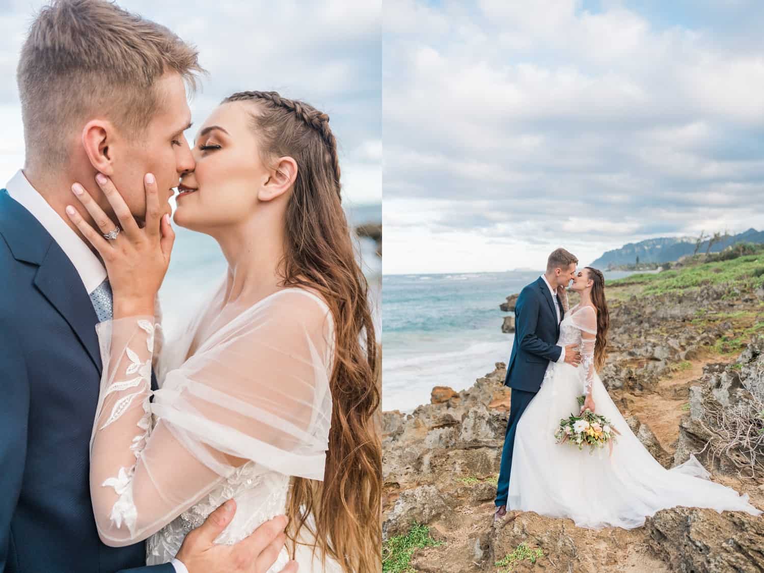 oahu elopement photography laie beach