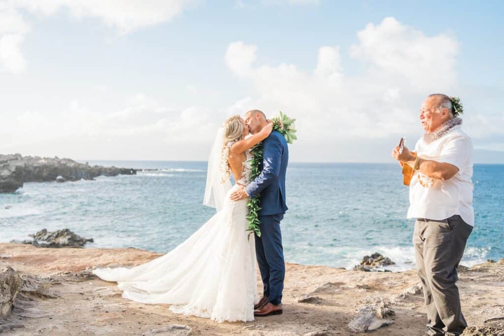 elopement at ironwoods beach maui