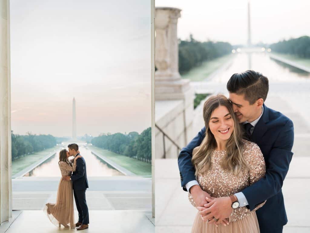 lincoln memorial engagement photographer washington dc couples