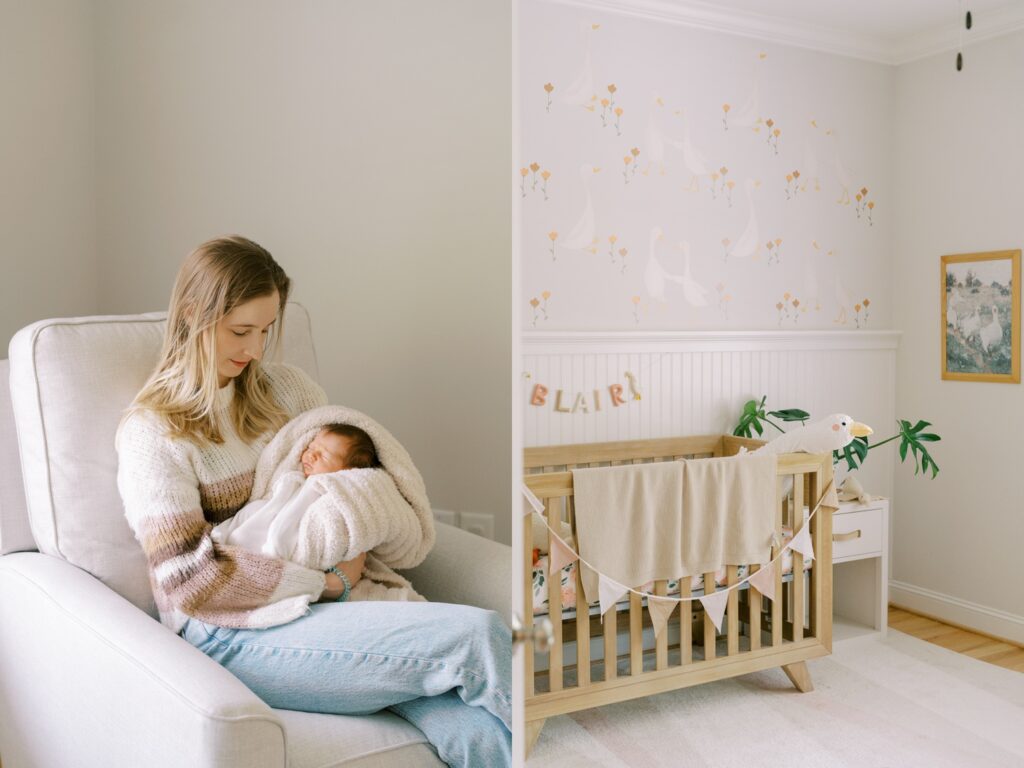 raleigh newborn photographer in home chapel hill