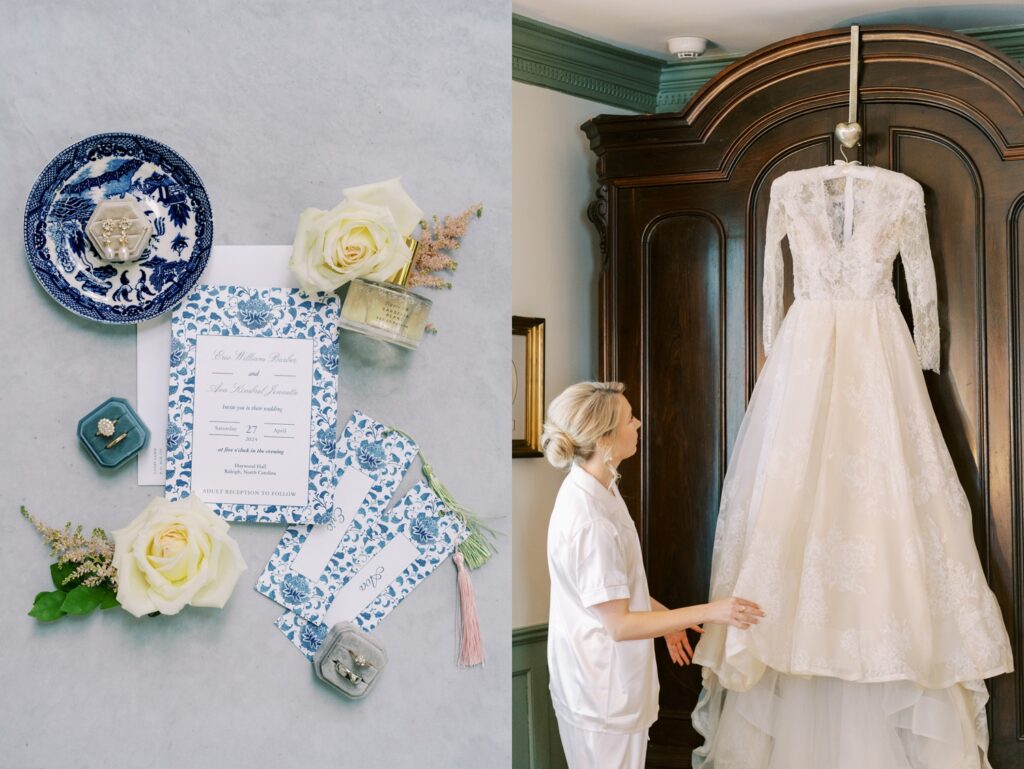 haywood hall wedding raleigh - bride getting ready