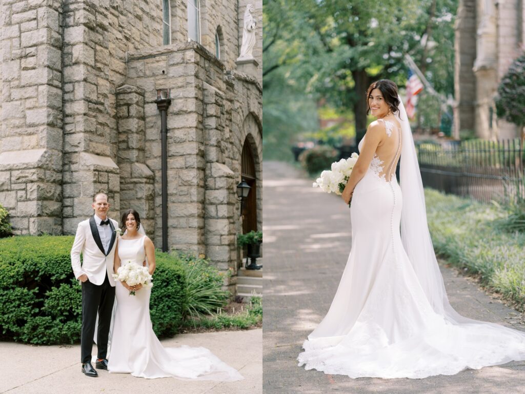 sacred heart church wedding ceremony wedding day raleigh photography